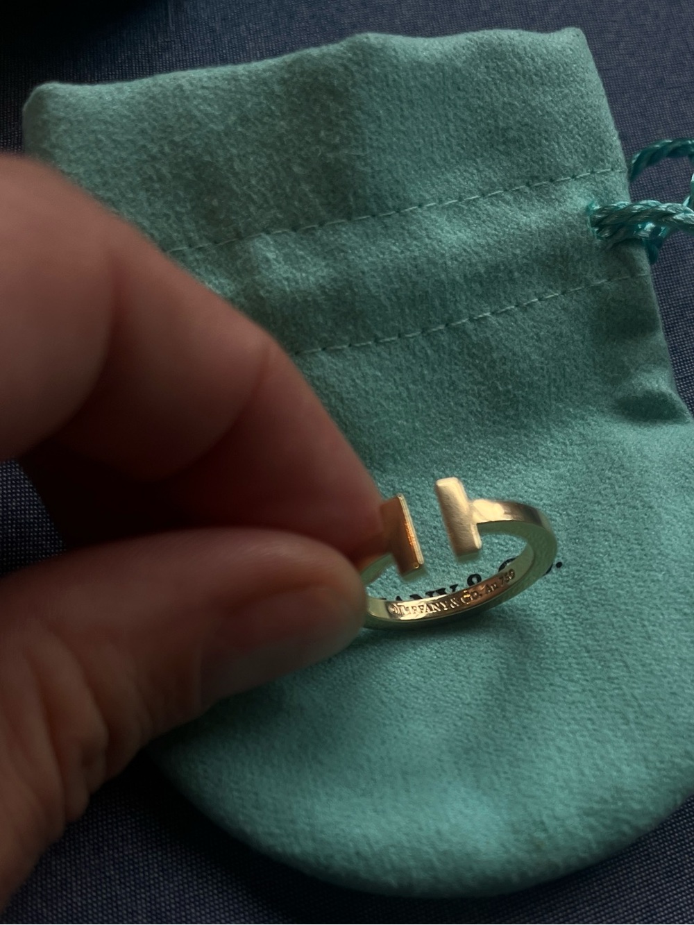 Classic open T ring Tiffany’s gently used - Picture 8 of 14